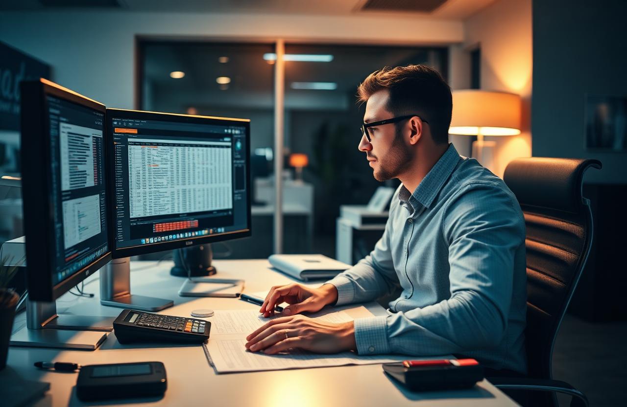 Accountant at work