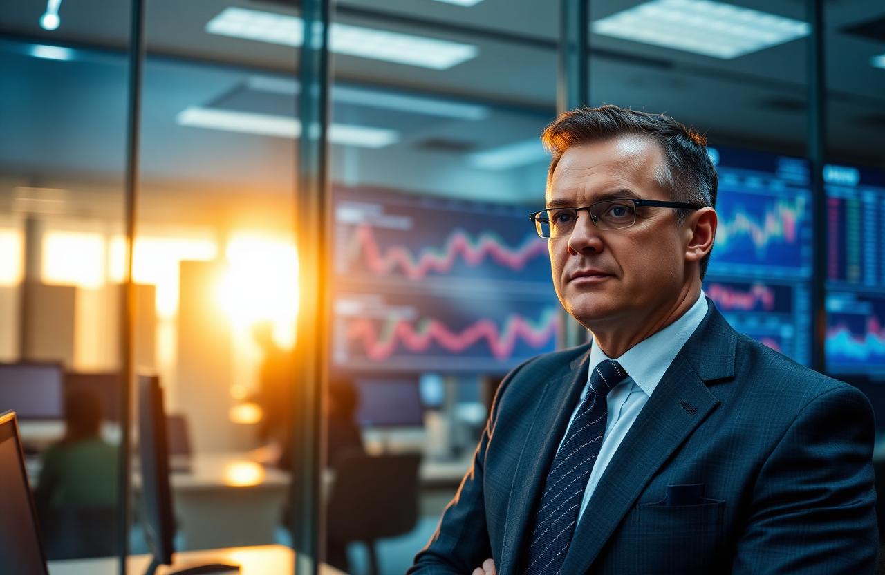 Banker at work