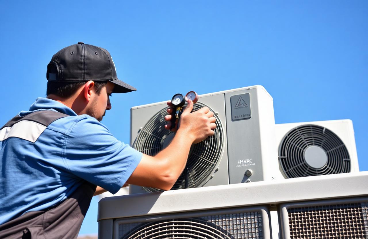 HVAC Tech at work