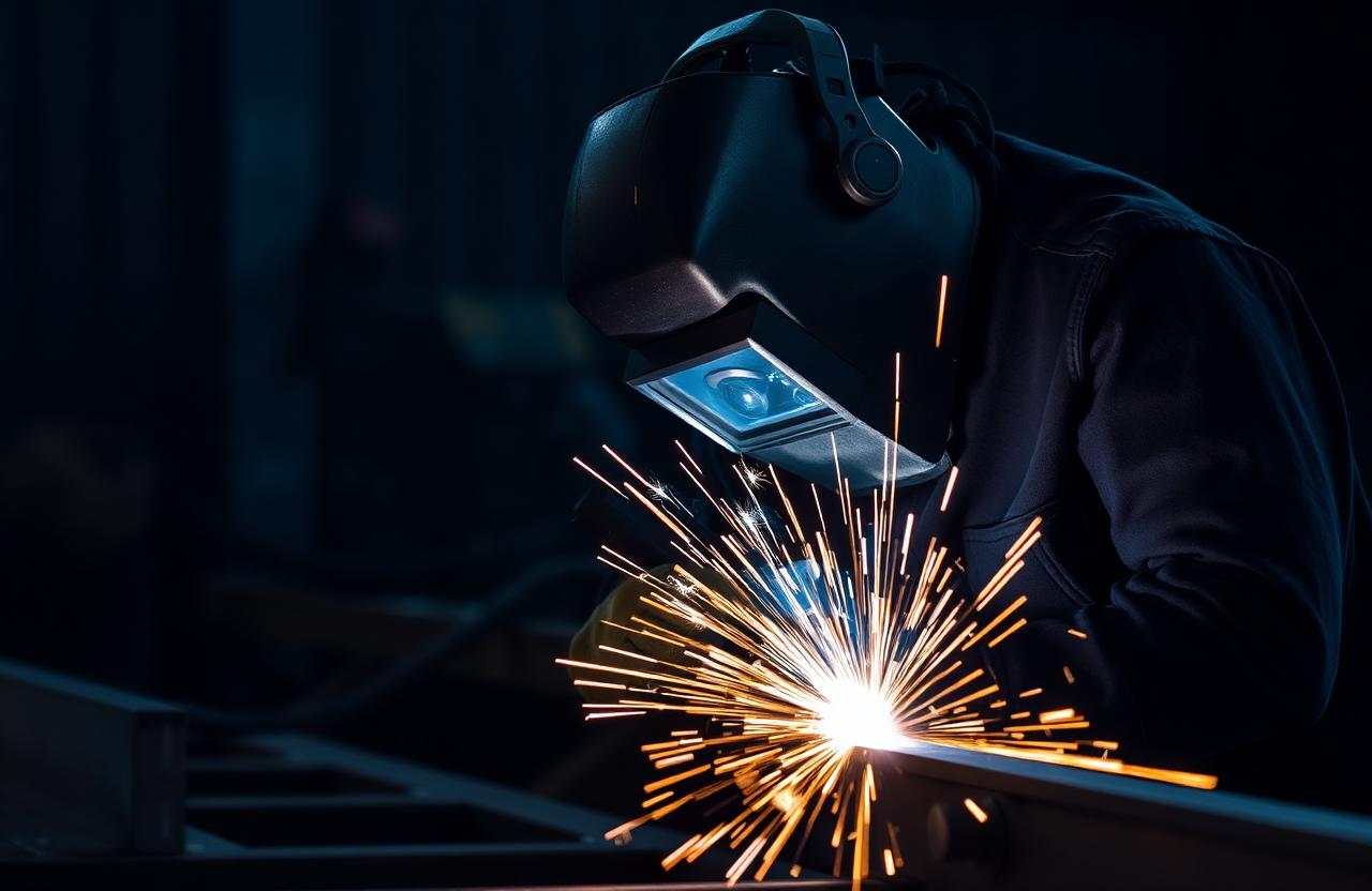 Welder at work